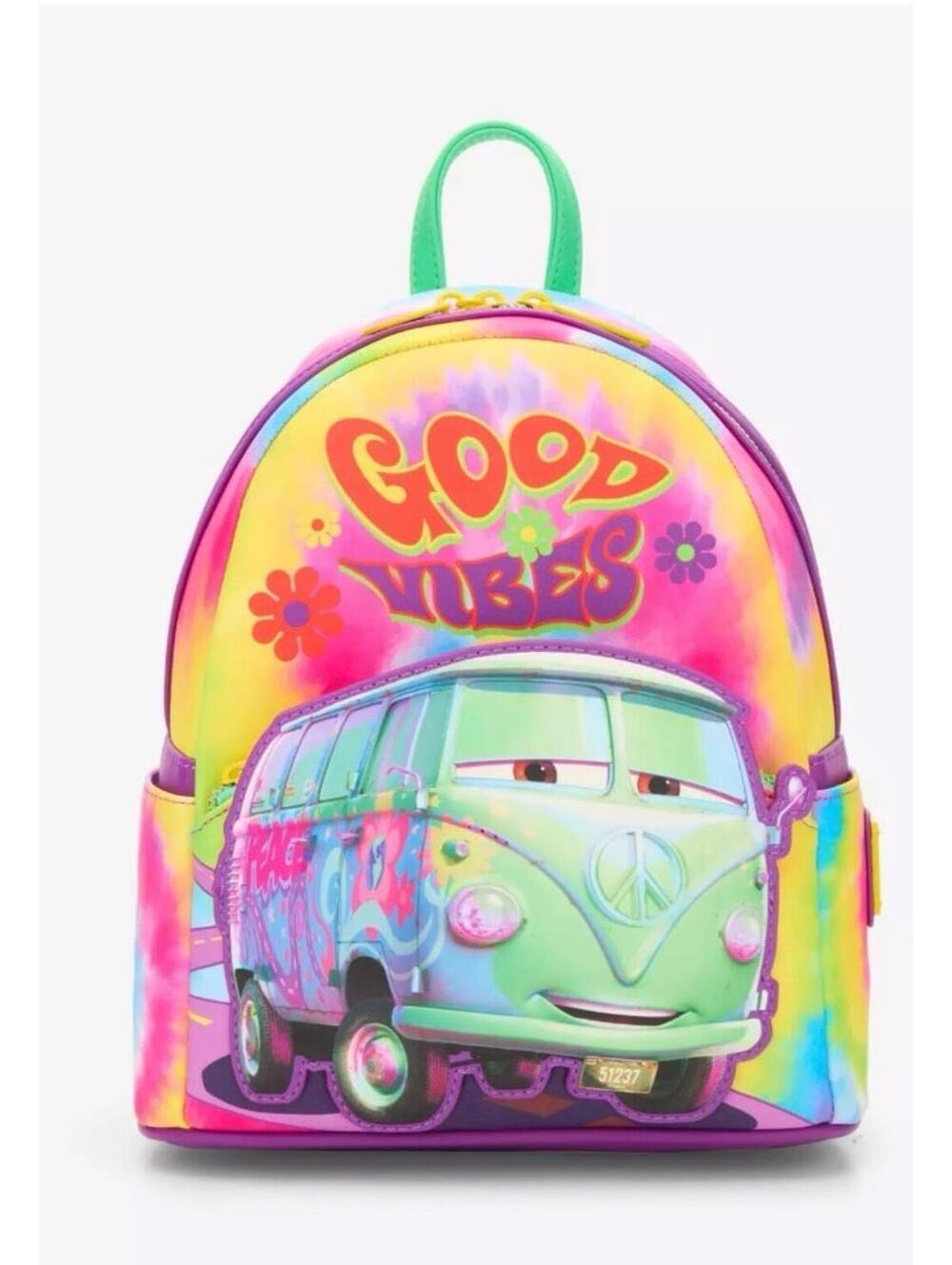 Loungefly Disney Pixar Cars Fillmore Tie-Dye Min Backpack